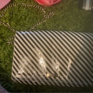 Kate Spade Black and White Striped Bag